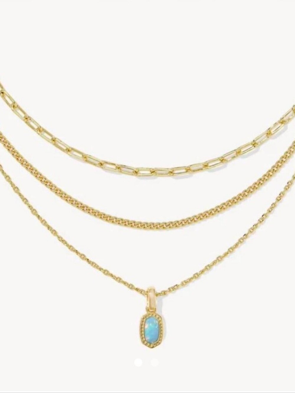 Kendra Scott Gold Layered Necklace with  Pendant